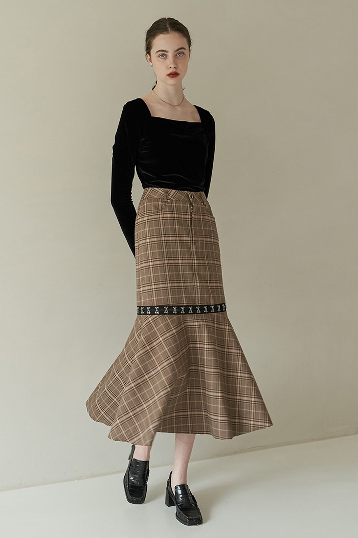 Two-way hook skirt (check)