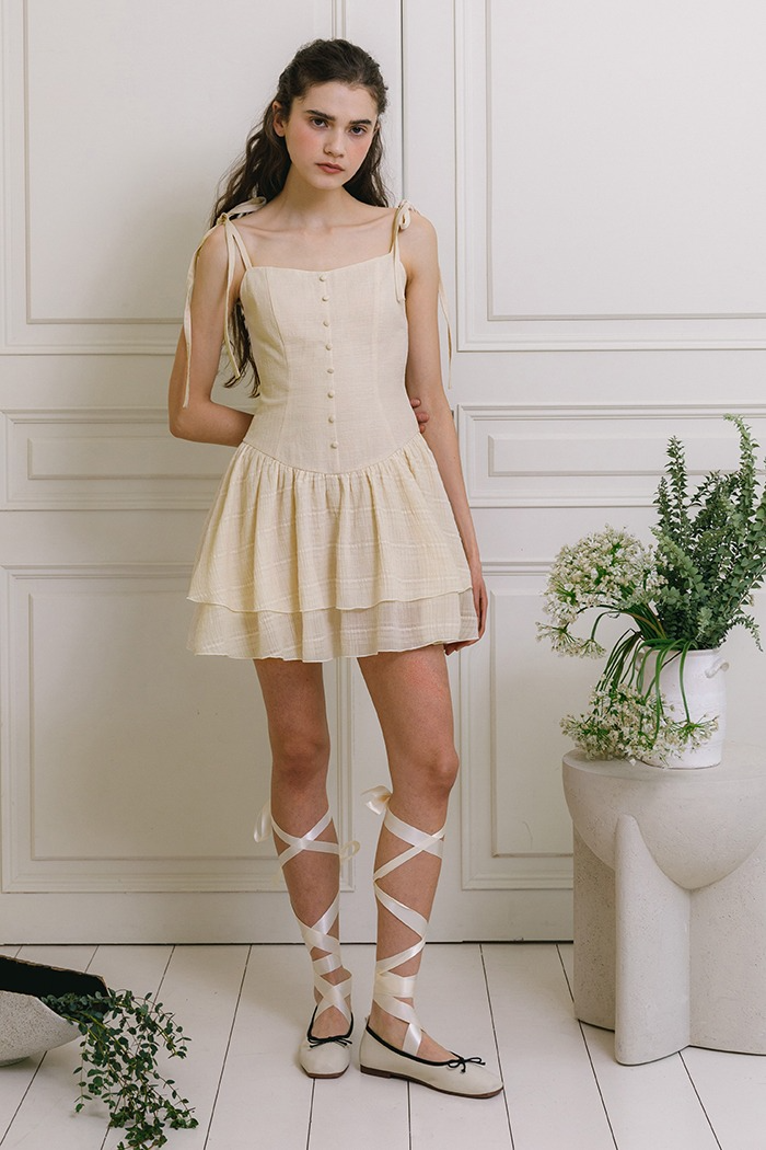Cotton ballerina dress (ivory)
