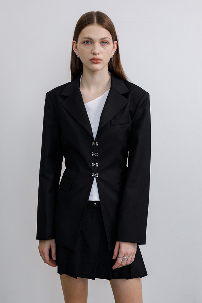 [10/26 순차출고] Hook belted jacket (black)