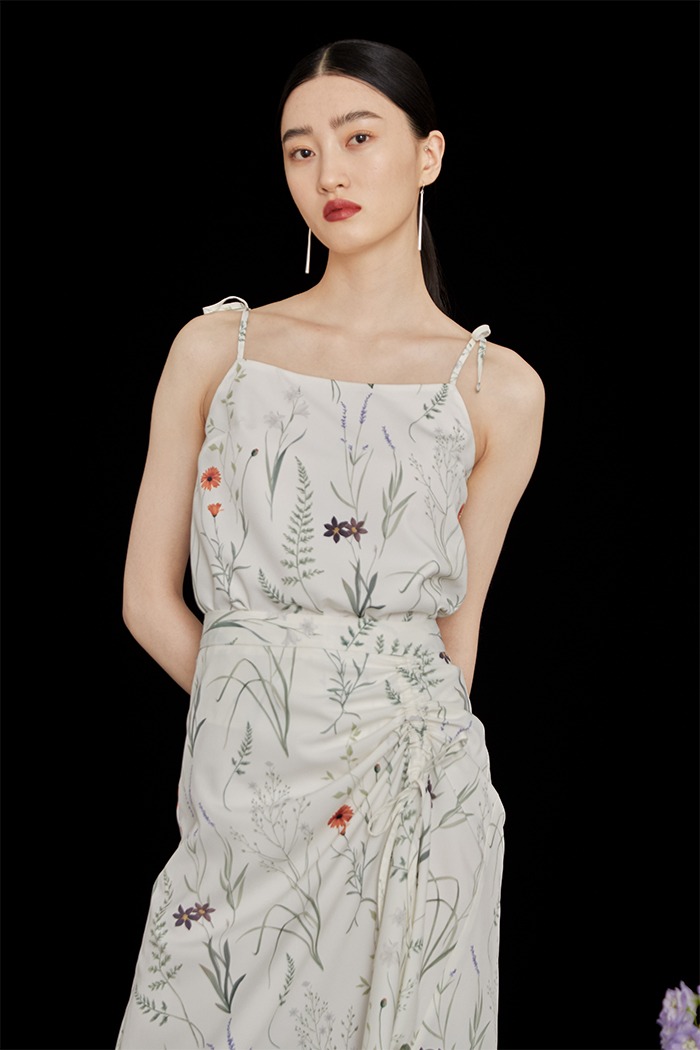 [Sample] Pattern sleeveless top + skirt (wild flower)